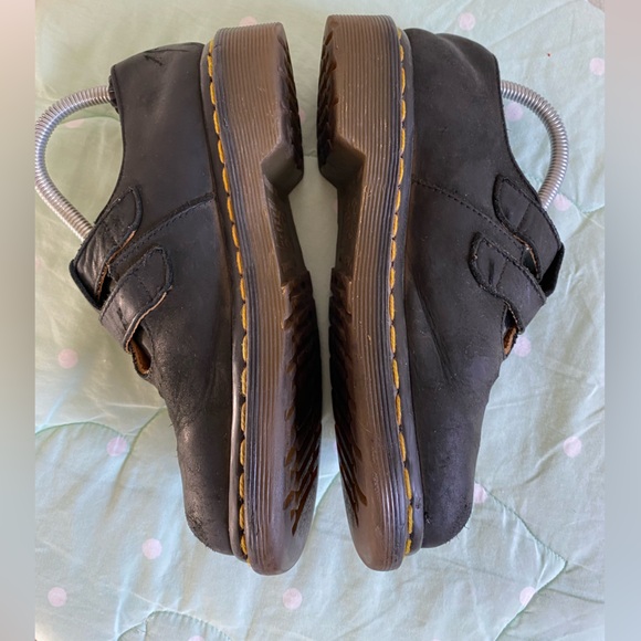 VINTAGE RARE Black Dr. Martens Mary Jane’s  Made in England Litte Girls size 2 - Picture 6 of 16